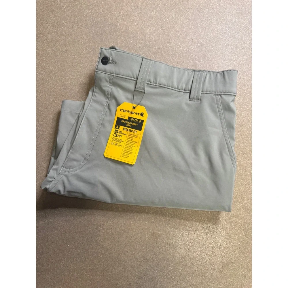 Carhartt‎ Force Sun Defender Shorts Mens 2XL Gray Relaxed Fit BS6264-M NEW